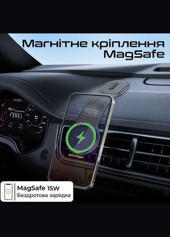 Бездротовий зарядний пристрій Laxmount-15W MagSafe Black Promate (336952868)