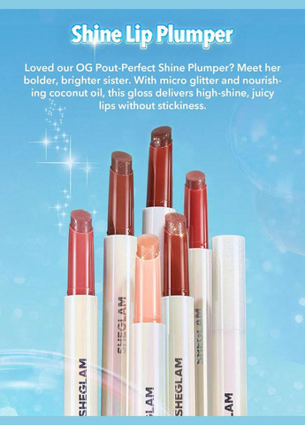 Плампер для губ с шимером PoutPerfect Shimmer Lip Plumper Sugar Crystal Sheglam (314768133)