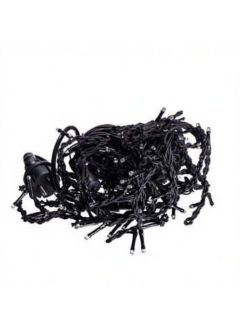 Гирлянда Бахрома уличная 105 LED 6 м от сети черная нить, белый No Brand (367838184)