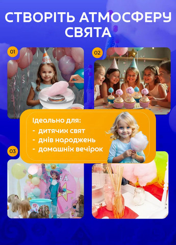 Аппарат для приготовления сладкой ваты дома No Brand (338188390)