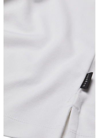 Белая футболка-мужское поло белый для мужчин Bugatti однотонная