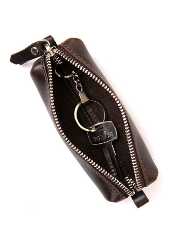 Кожаная универсальная ключница 11339 Коричневый Grande Pelle (331913521)