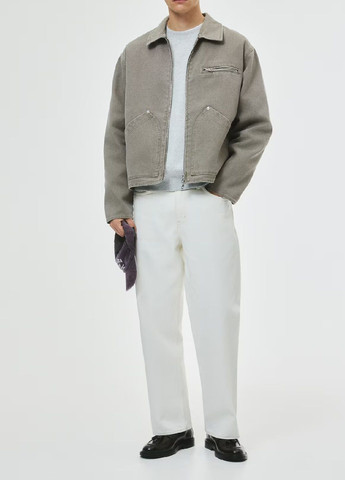 Серая демисезонная куртка H&M