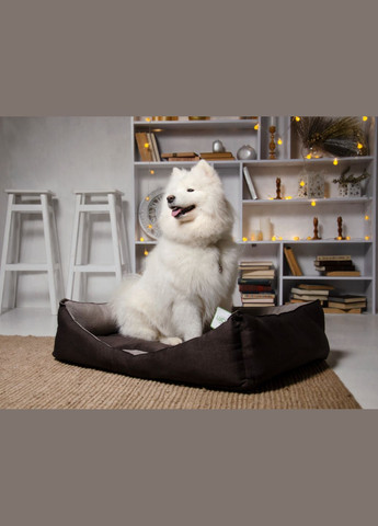 Лежак для собак Тобі №4 60 x 90 x 22 см Коричневий (4820224212838) Lucky Pet (279572442)