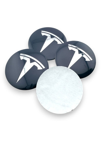 Наклейка з логотипом Тесла 56 мм алюмінієва графіт 1 штука. Tesla (354698669)