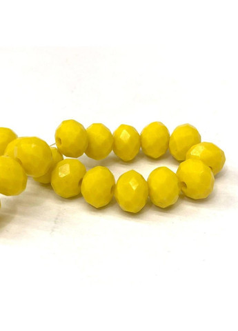 Намистини кришталеві рондель 8х6мм, нитка-60 од, жовтий матовий Plus-plus (352749682)