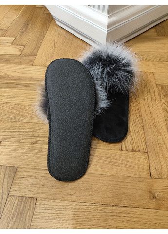 Жіночі тапочки для ламінату з натуральним хутром паркетні тапочки Belsta тапочки з песцем хутряні шльопанці No Brand (361443668)