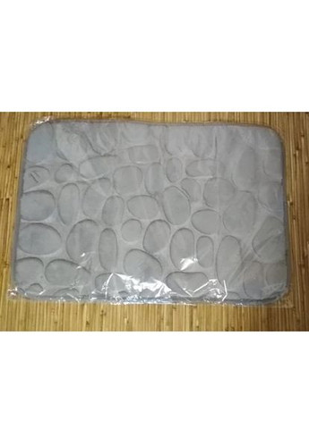 Коврик в ванную комнату прямоугольный с эффектом памяти антискользящий на прорезиненной основе 40х60 см Серый 01463 No Brand (367959455)