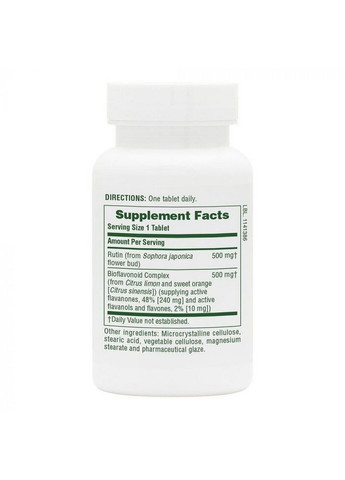 Витамины и минералы BioRutin 1000 mg, 60 таблеток Natures Plus (293421796)