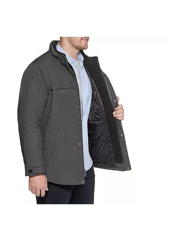 Комбинированная демисезонная мужская куртка ® big & tall softshell темно-серого цвета, размер s Dockers slim fit