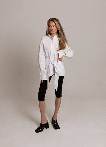 Белая классическая, праздничный, вечерний рубашка однотонная Україна