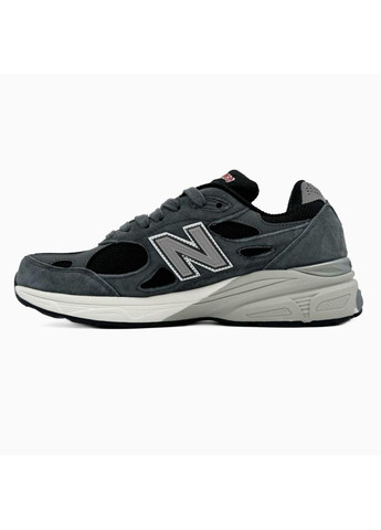КРОССОВКИ ЖЕНСКИЕ NEW BALANCE 990 GREY BLACK НЬЮ БЕЛАНС 990 No Brand серые демисезоны (367171735)