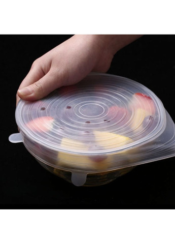 Набор универсальных силиконовых крышек для посуды, тарелок, мисок, 6 шт. China (366874381)