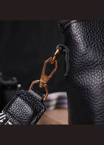 Небольшая кроссбоди на плечо из натуральной кожи черная 22080 Vintage (329196643)