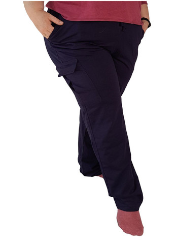 Спортивные штаны унисекс, темно-синие с боковыми карманами. No Brand (356727756)