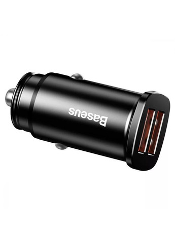 Автомобильное зарядное устройство для Square Metal QC 3.0 30 W 2 USB Baseus (360528359)