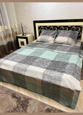 Постельное белье хлопковое Узоры Евро 200 x 220 Бязь Серое 50 х 70 No Brand (280911572)