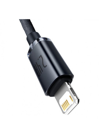 Кабель Crystal Shine Series Fast Charging Data Cable USB to iP 2.4A 2m Black (CAJY000101) Baseus (294978910)