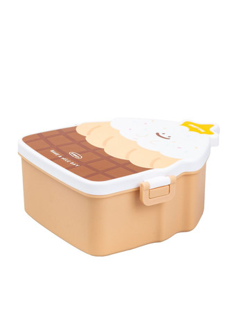 Ланч-бокс дитячий зі столовими приборами Cake 20*18*8 см, шоколад TS Kitchen (322594463)