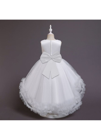 Белое нарядное детское платье «снежинка, снежная королева» – белое пышное новогоднее платье для девочки софия + подъюбник No Brand (371897580)