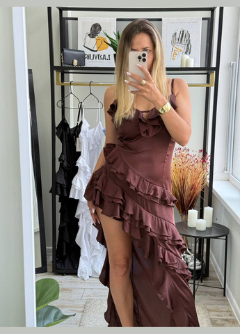 Коричнева сукня жіноча Гермес однотонна