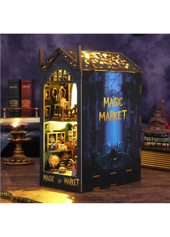 Бук Нук Magic Market Book Nook 3D пазл деревянная головоломка книжный уголок JTSL-09 No Brand (362452886)