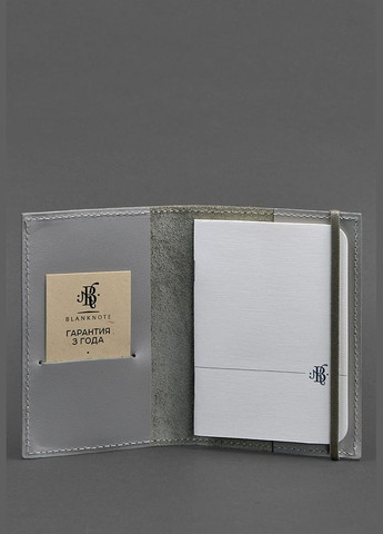 Кожаная обложка для паспорта 1.0 серая (A-027398) BlankNote (329186674)