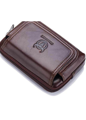 Сумка чохол для телефону на ремінь для документів шкіряна маленька сумочка Коричневий 35950 BULL (337671214)