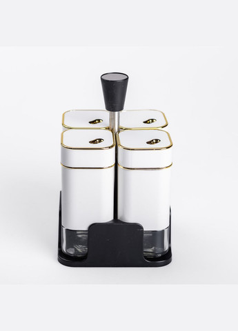 Набор для специй на подставке 4 предмета 10х10х17 см емкости для приправ 120 мл HP-1312 Yiwu (322654120)