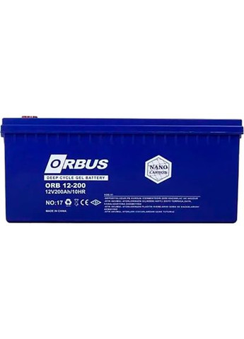 Акумулятор CG12200 GEL 12V 200Ah Black (CG12200) Orbus (323099729)