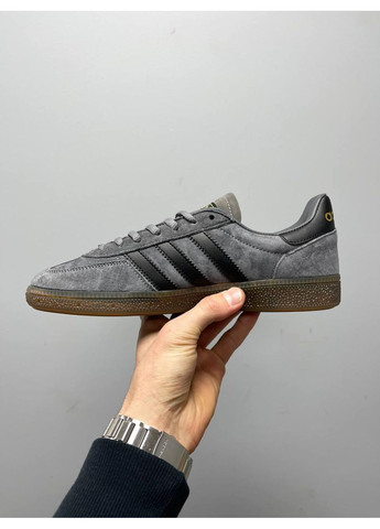 Серые демисезонные кроссовки мужские adidas spezial grey black brown адидас специал No Brand