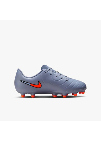 Голубые детские бутсы jr legend 10 club fg/mg голубой Nike