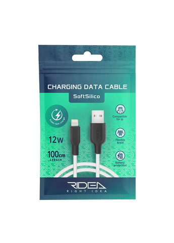 Зарядний кабель USB-Lightning для iPhone / Провід шнур юсб лайтнінг для зарядки айфона Apple пристроїв Ridea (338598218)