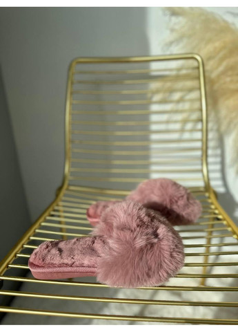 Розовые женские пушистые тапочки розовые / женские теплые тапочки из искусственного меха розового цвета / женские мягкие домашние розовые тапки No Brand