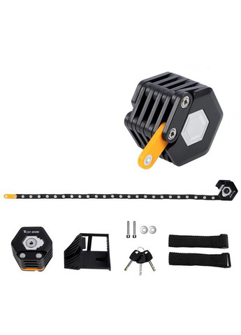 Замок для велосипеда 0705045 3 ключа на раму надежный велосипедный 0,85 m 10шт West Biking (336198083)