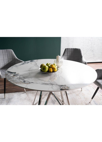 Стіл обідній MURANO білий/хром каркас д.120 MURANOBCHFI120 Signal (372178203)