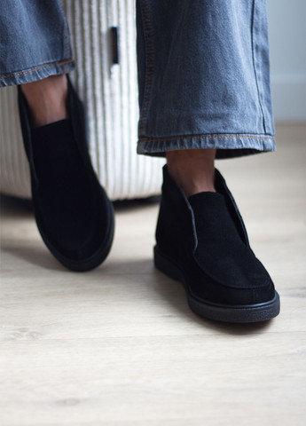 Черевики жіночі на гумці лофери з натуральної шкіри No Brand 1155/1 (362412028)