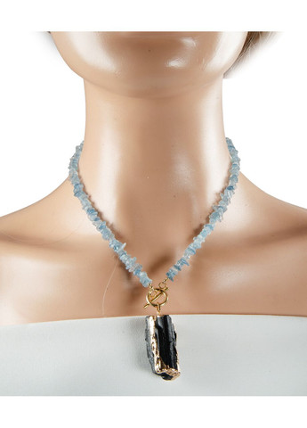Намисто "Зустріч" Аквамарин, підвіска Турмалін Fursa fashion (365958820)