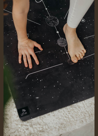 Килимок для йоги Travel - "Space Energy" Black + сумка LIT[h]A (331888464)