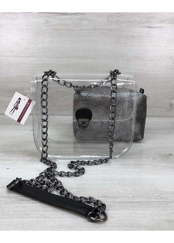 Cумка «Селена» с косметичкой серебро (никель) WeLassie (315688490)