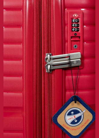 Чемодан большой L 49203 полипропилен Красный Snowball (297644007)