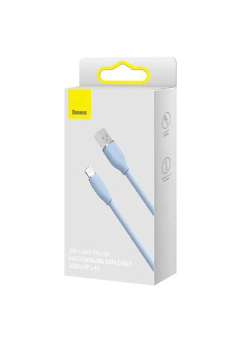 Кабель Jelly Liquid Silica Gel Fast Charging Data Cable USB to iP 2.4A 2m Blue Baseus (371363815)
