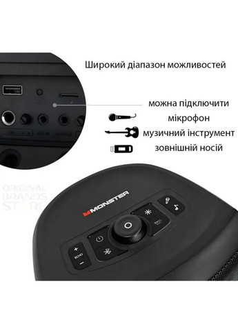 Bluetooth-колонка Monster Cycle MS22138 с RGB-подсветкой и караоке No Brand (317326052)