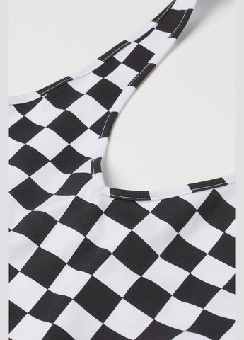 Черно-белое платье H&M в клетку