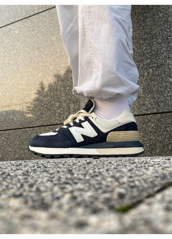 Білі Осінні кросівки чоловічі new balance 574 legacy blue white нью беланс 574 No Brand