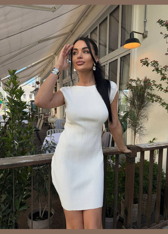 Молочна святковий, кежуал, вечірня елегантна міні сукня Vakko однотонна