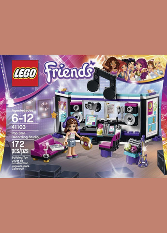 Конструктор Friends Поп-звезда в студии звукозаписи 172 детали (41103) Lego (292132565)