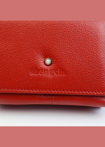 Женский маленький кожаный раскладной мини кошелек на кнопке с монетницей No Brand (333300161)