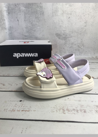 Сандалі босоніжки дитячі для дівчаток Фіолетово-бежевий (315) Apawwa (338438577)