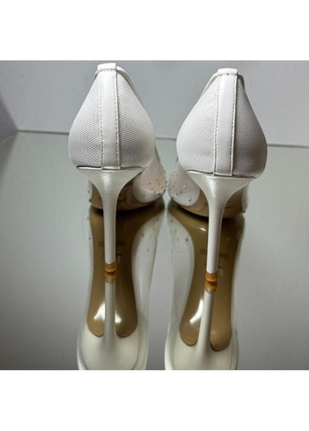 No Brand Жіночі туфлі весільні для нареченої з камінцями 8 см білий з текстиль, — (351394579)